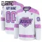 Fanatics Los Angeles Kings Lasten Pelipaita 2024-2025 Hockey Fights Cancer Practice Valkoinen ( Omalla Nimellä )