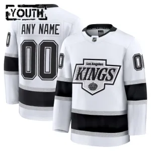 Fanatics Los Angeles Kings Lasten Pelipaita 2024-2025 Vieras Premium Valkoinen ( Omalla Nimellä )