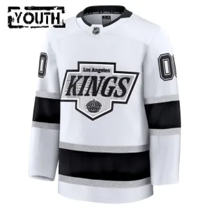 Fanatics Los Angeles Kings Lasten Pelipaita 2024-2025 Vieras Premium Valkoinen ( Omalla Nimellä )
