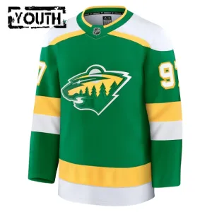 Fanatics Minnesota Wild Kirill Kaprizov Lasten Pelipaita 2024-2025 Kolmos Premium Vihreä