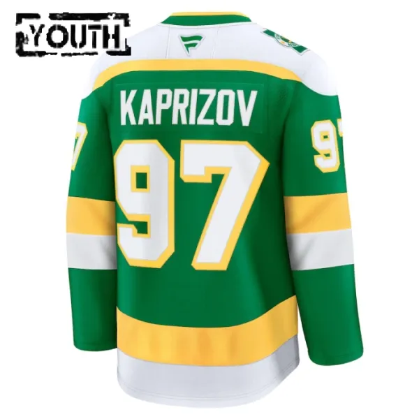 Fanatics Minnesota Wild Kirill Kaprizov Lasten Pelipaita 2024-2025 Kolmos Premium Vihreä