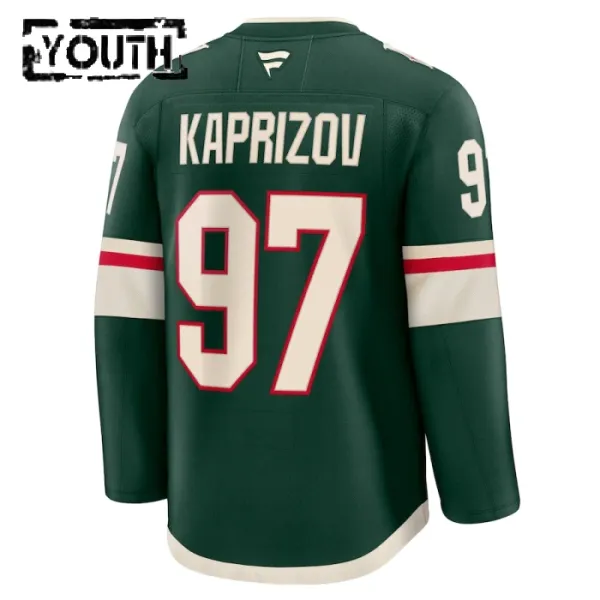 Fanatics Minnesota Wild Kirill Kaprizov Lasten Pelipaita 2024-2025 Koti Premium Vihreä