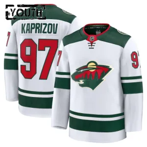 Fanatics Minnesota Wild Kirill Kaprizov Lasten Pelipaita 2024-2025 Vieras Premium Valkoinen