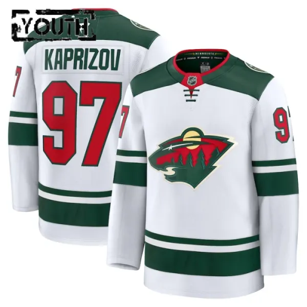 Fanatics Minnesota Wild Kirill Kaprizov Lasten Pelipaita 2024-2025 Vieras Premium Valkoinen Fanatics Minnesota Wild Kirill Kaprizov Lasten Pelipaita 2024-2025 Vieras Premium Valkoinen
