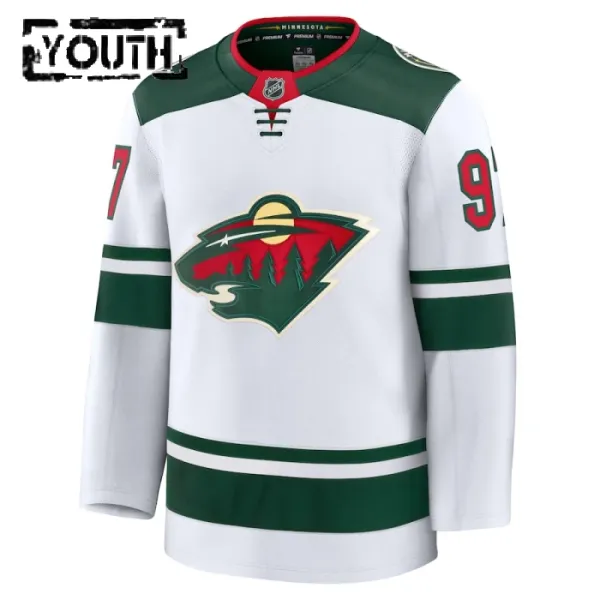Fanatics Minnesota Wild Kirill Kaprizov Lasten Pelipaita 2024-2025 Vieras Premium Valkoinen