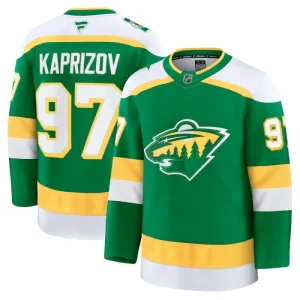 Fanatics Minnesota Wild Kirill Kaprizov Pelipaita 2024-2025 Kolmos Premium Vihreä