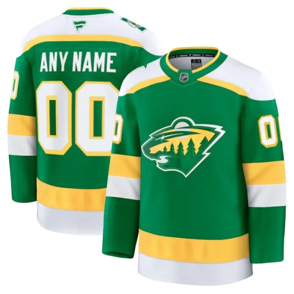 Fanatics Minnesota Wild Pelipaita 2024-2025 Kolmos Premium Vihreä ( Omalla Nimellä ) Fanatics Minnesota Wild Pelipaita 2024-2025 Kolmos Premium Vihreä ( Omalla Nimellä )