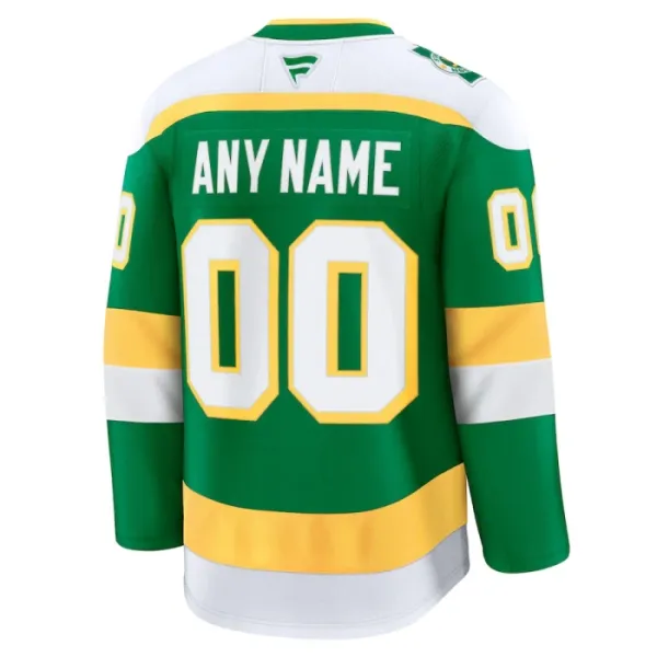 Fanatics Minnesota Wild Pelipaita 2024-2025 Kolmos Premium Vihreä ( Omalla Nimellä )