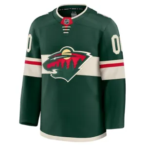 Fanatics Minnesota Wild Pelipaita 2024-2025 Koti Premium Vihreä ( Omalla Nimellä )