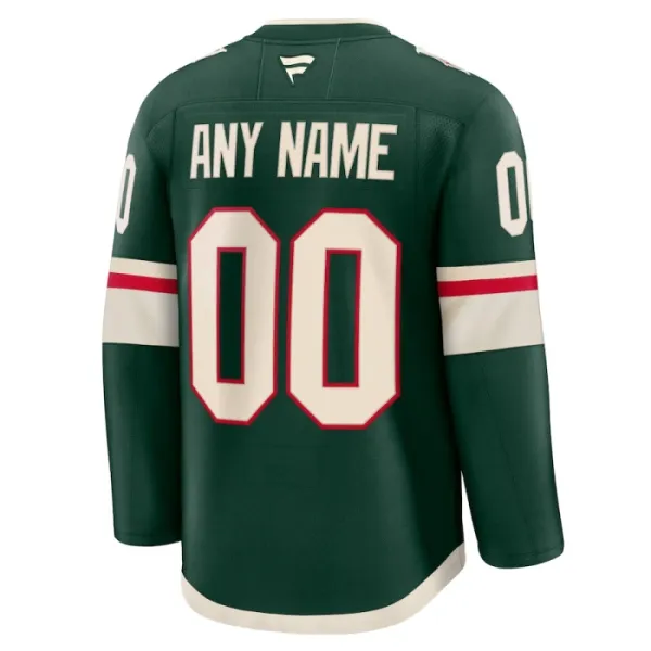 Fanatics Minnesota Wild Pelipaita 2024-2025 Koti Premium Vihreä ( Omalla Nimellä )