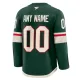 Fanatics Minnesota Wild Pelipaita 2024-2025 Koti Premium Vihreä ( Omalla Nimellä )