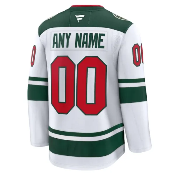 Fanatics Minnesota Wild Pelipaita 2024-2025 Vieras Premium Valkoinen ( Omalla Nimellä )