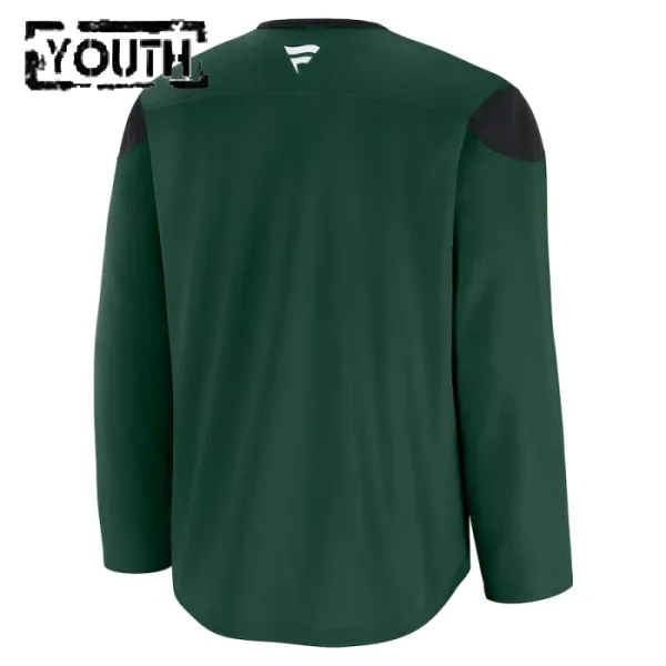 Fanatics Minnesota Wild Team Lasten Pelipaita 2024-2025 Practice Vihreä ( Omalla Nimellä )