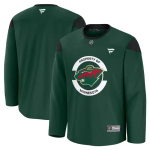 Fanatics Minnesota Wild Team Pelipaita 2024-2025 Practice Vihreä ( Omalla Nimellä )