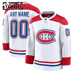 Fanatics Montreal Canadiens Lasten Pelipaita 2024-2025 Vieras Premium Valkoinen ( Omalla Nimellä )