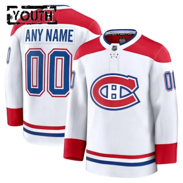 Fanatics Montreal Canadiens Lasten Pelipaita 2024-2025 Vieras Premium Valkoinen ( Omalla Nimellä ) Fanatics Montreal Canadiens Lasten Pelipaita 2024-2025 Vieras Premium Valkoinen ( Omalla Nimellä )