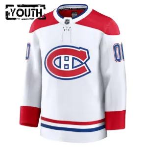 Fanatics Montreal Canadiens Lasten Pelipaita 2024-2025 Vieras Premium Valkoinen ( Omalla Nimellä )