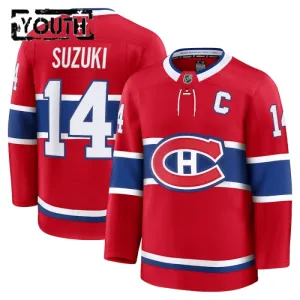 Fanatics Montreal Canadiens Nick Suzuki Lasten Pelipaita 2024-2025 Koti Premium Punainen