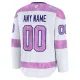 Fanatics Montreal Canadiens Pelipaita 2024-2025 Hockey Fights Cancer Practice Valkoinen ( Omalla Nimellä )