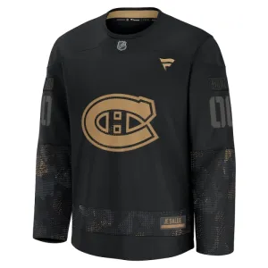Fanatics Montreal Canadiens Pelipaita 2024-2025 Military Appreciation Practice Musta ( Omalla Nimellä )