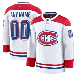 Fanatics Montreal Canadiens Pelipaita 2024-2025 Vieras Premium Valkoinen ( Omalla Nimellä )