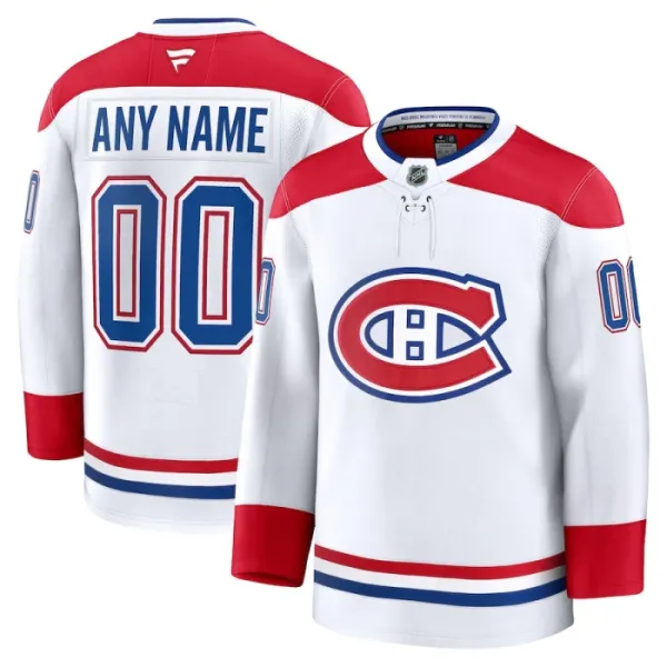 Fanatics Montreal Canadiens Pelipaita 2024-2025 Vieras Premium Valkoinen ( Omalla Nimellä ) Fanatics Montreal Canadiens Pelipaita 2024-2025 Vieras Premium Valkoinen ( Omalla Nimellä )