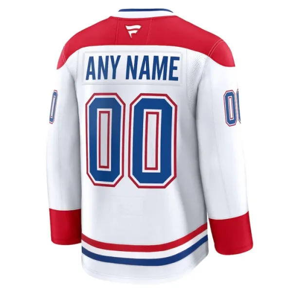 Fanatics Montreal Canadiens Pelipaita 2024-2025 Vieras Premium Valkoinen ( Omalla Nimellä )