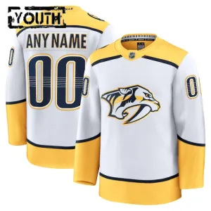 Fanatics Nashville Predators Lasten Pelipaita 2024-2025 Vieras Premium Valkoinen ( Omalla Nimellä )