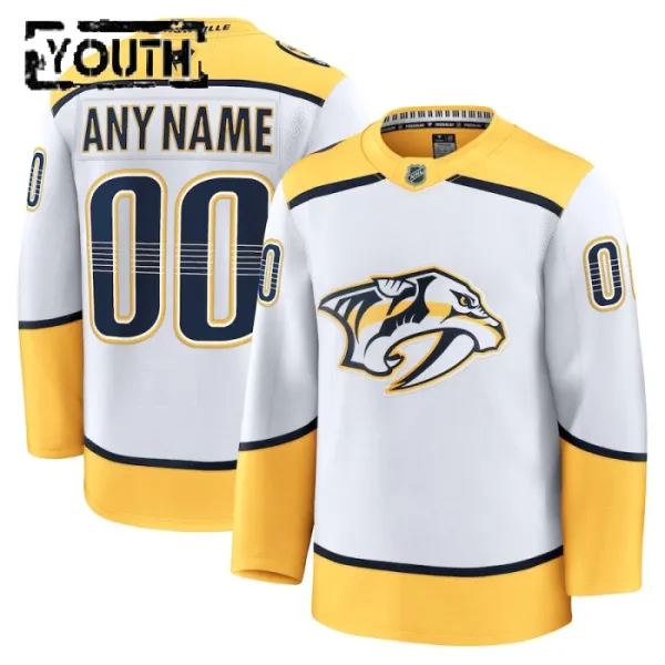 Fanatics Nashville Predators Lasten Pelipaita 2024-2025 Vieras Premium Valkoinen ( Omalla Nimellä ) Fanatics Nashville Predators Lasten Pelipaita 2024-2025 Vieras Premium Valkoinen ( Omalla Nimellä )