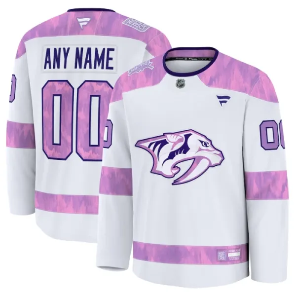Fanatics Nashville Predators Pelipaita 2024-2025 Hockey Fights Cancer Practice Valkoinen ( Omalla Nimellä ) Fanatics Nashville Predators Pelipaita 2024-2025 Hockey Fights Cancer Practice Valkoinen ( Omalla Nimellä )