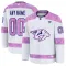 Fanatics Nashville Predators Pelipaita 2024-2025 Hockey Fights Cancer Practice Valkoinen ( Omalla Nimellä )