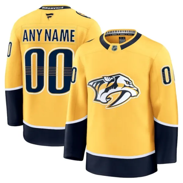 Fanatics Nashville Predators Pelipaita 2024-2025 Koti Premium Keltainen ( Omalla Nimellä ) Fanatics Nashville Predators Pelipaita 2024-2025 Koti Premium Keltainen ( Omalla Nimellä )