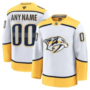 Fanatics Nashville Predators Pelipaita 2024-2025 Vieras Premium Valkoinen ( Omalla Nimellä )