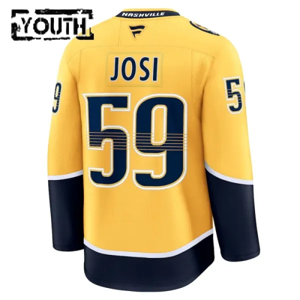 Fanatics Nashville Predators Roman Josi Lasten Pelipaita 2024-2025 Koti Premium Keltainen