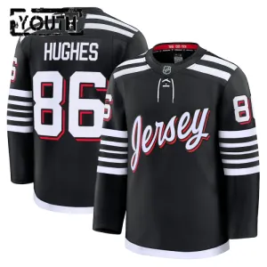 Fanatics New Jersey Devils Jack Hughes Lasten Pelipaita 2024-2025 Kolmos Premium Musta