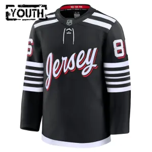 Fanatics New Jersey Devils Jack Hughes Lasten Pelipaita 2024-2025 Kolmos Premium Musta