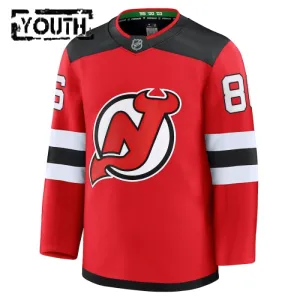 Fanatics New Jersey Devils Jack Hughes Lasten Pelipaita 2024-2025 Koti Premium Punainen
