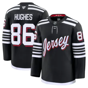 Fanatics New Jersey Devils Jack Hughes Pelipaita 2024-2025 Kolmos Premium Musta