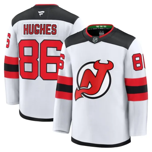 Fanatics New Jersey Devils Jack Hughes Pelipaita 2024-2025 Vieras Premium Valkoinen Fanatics New Jersey Devils Jack Hughes Pelipaita 2024-2025 Vieras Premium Valkoinen