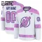 Fanatics New Jersey Devils Lasten Pelipaita 2024-2025 Hockey Fights Cancer Practice Valkoinen ( Omalla Nimellä )