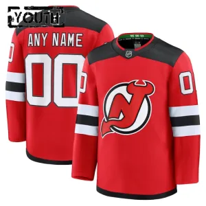 Fanatics New Jersey Devils Lasten Pelipaita 2024-2025 Koti Premium Punainen ( Omalla Nimellä )