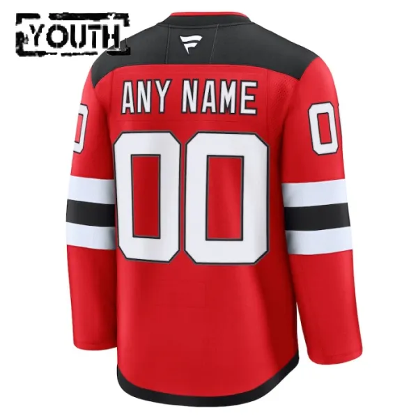 Fanatics New Jersey Devils Lasten Pelipaita 2024-2025 Koti Premium Punainen ( Omalla Nimellä )