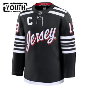 Fanatics New Jersey Devils Nico Hischier Lasten Pelipaita 2024-2025 Kolmos Premium Musta
