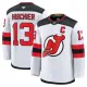 Fanatics New Jersey Devils Nico Hischier Pelipaita 2024-2025 Vieras Premium Valkoinen Fanatics New Jersey Devils Nico Hischier Pelipaita 2024-2025 Vieras Premium Valkoinen