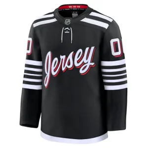 Fanatics New Jersey Devils Pelipaita 2024-2025 Kolmos Premium Musta ( Omalla Nimellä )