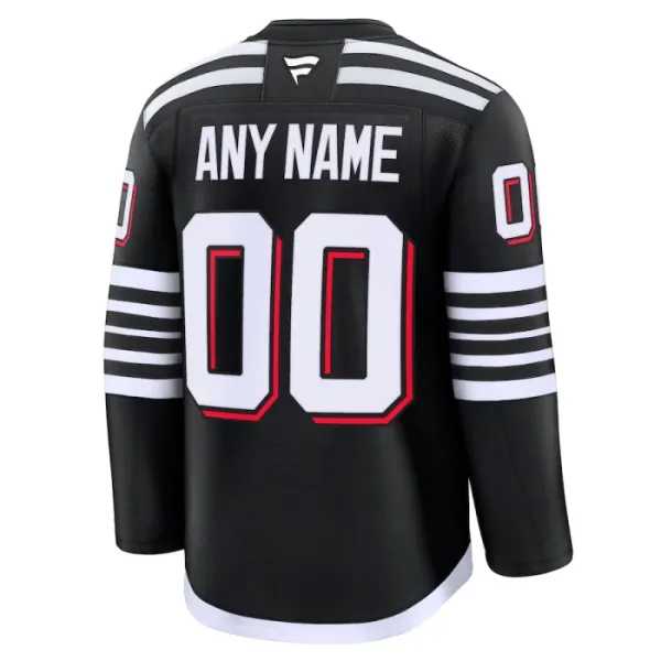 Fanatics New Jersey Devils Pelipaita 2024-2025 Kolmos Premium Musta ( Omalla Nimellä )