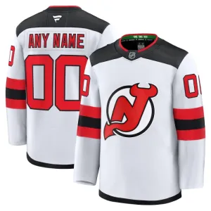 Fanatics New Jersey Devils Pelipaita 2024-2025 Vieras Premium Valkoinen ( Omalla Nimellä )