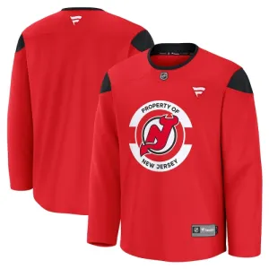 Fanatics New Jersey Devils Team Pelipaita 2024-2025 Practice Punainen ( Omalla Nimellä )