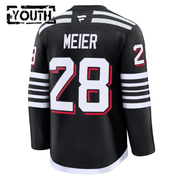 Fanatics New Jersey Devils Timo Meier Lasten Pelipaita 2024-2025 Kolmos Premium Musta