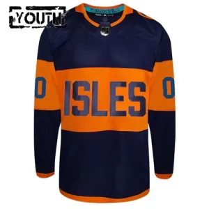 Adidas New York Islanders Lasten Pelipaita 2024 Premium Stadium Series Navy ( Omalla Nimellä )